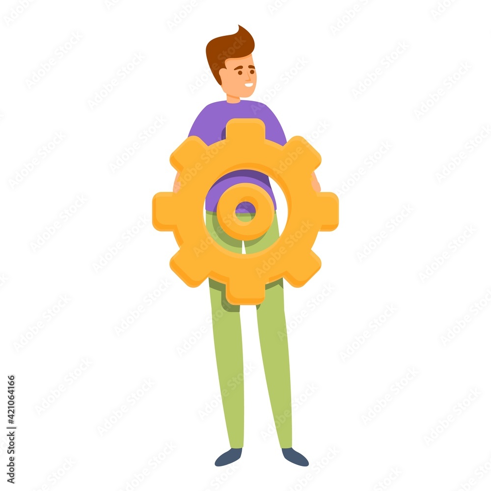 Poster technical interaction icon. cartoon of technical interaction vector icon for web design isolated on 