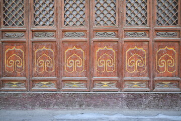 Lattice door panels-Buddhist Classics-Sutras Exhibition Hall-Dafo Si-Great Buddha Temple. Zhangye-Gansu-China-1261