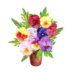 Obraz premium watercolor drawing flowers