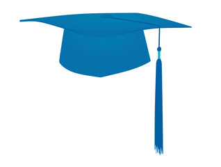 Graduation hat isolated. vector illustration