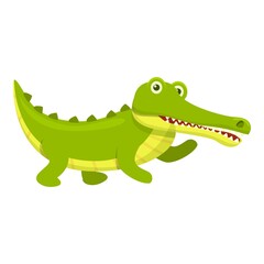 Wild crocodile icon. Cartoon of Wild crocodile vector icon for web design isolated on white background