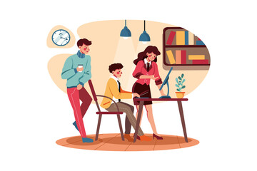 Fototapeta premium Business women training new employee