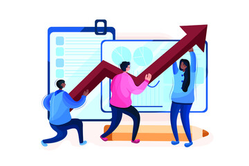 Teamwork Vector Illustration concept. Flat illustration isolated on white background.