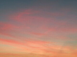 Sky with clouds and sunshine - sunset