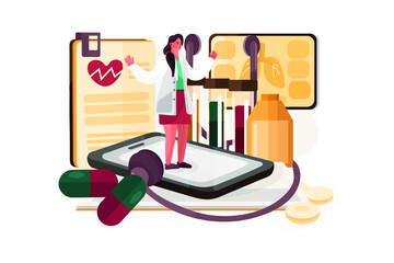 Digital health service Illustration