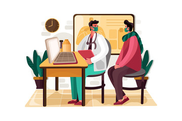 Doctor doing health checkup of patient