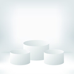 3d photo booth background template vector