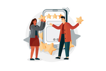 Review Application or Best User Feedback Illustration