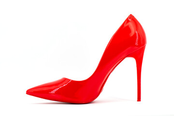 red high heel shoes