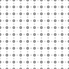 Square seamless background pattern from black web symbols are different sizes and opacity. The pattern is evenly filled. Vector illustration on white background