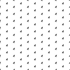 Square seamless background pattern from geometric shapes. The pattern is evenly filled with black rocket symbols. Vector illustration on white background