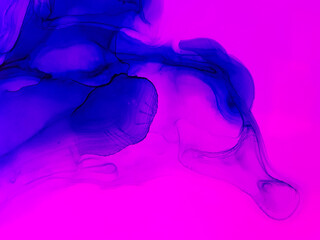 Blue alcohol ink. Magenta Dynamic Spooky.