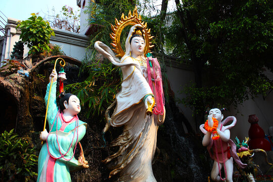 Statue of Guanyin in a Chinese temple