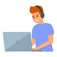 Call center personal assistant icon. Cartoon of Call center personal assistant vector icon for web design isolated on white background