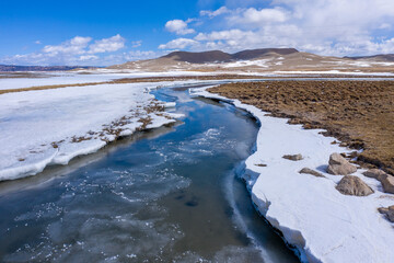 Fototapeta premium river in winter