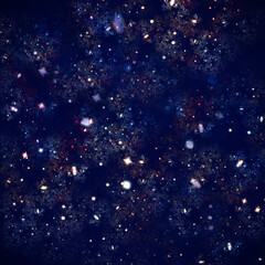 Intriguing texture. Deep shades. Dark starry sky effect. Associations to the theme of space, the rotation of galaxies, a black hole.
