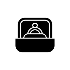 Fototapeta premium Proposal in marriage line icon. Isolated vector element.
