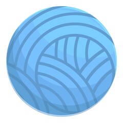 Knitting blue ball icon. Cartoon of Knitting blue ball vector icon for web design isolated on white background