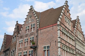 Brick buildings in Ghent, Belgium