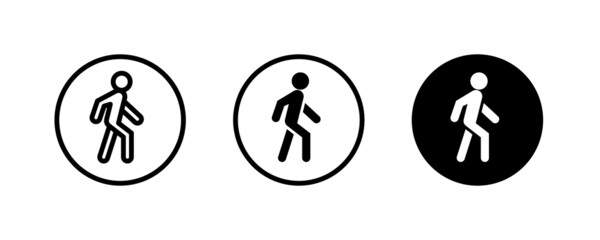 Man walk icon . Walking, run man vector icon. People walk sign illustration. pedestrian vector sign symbol on white background