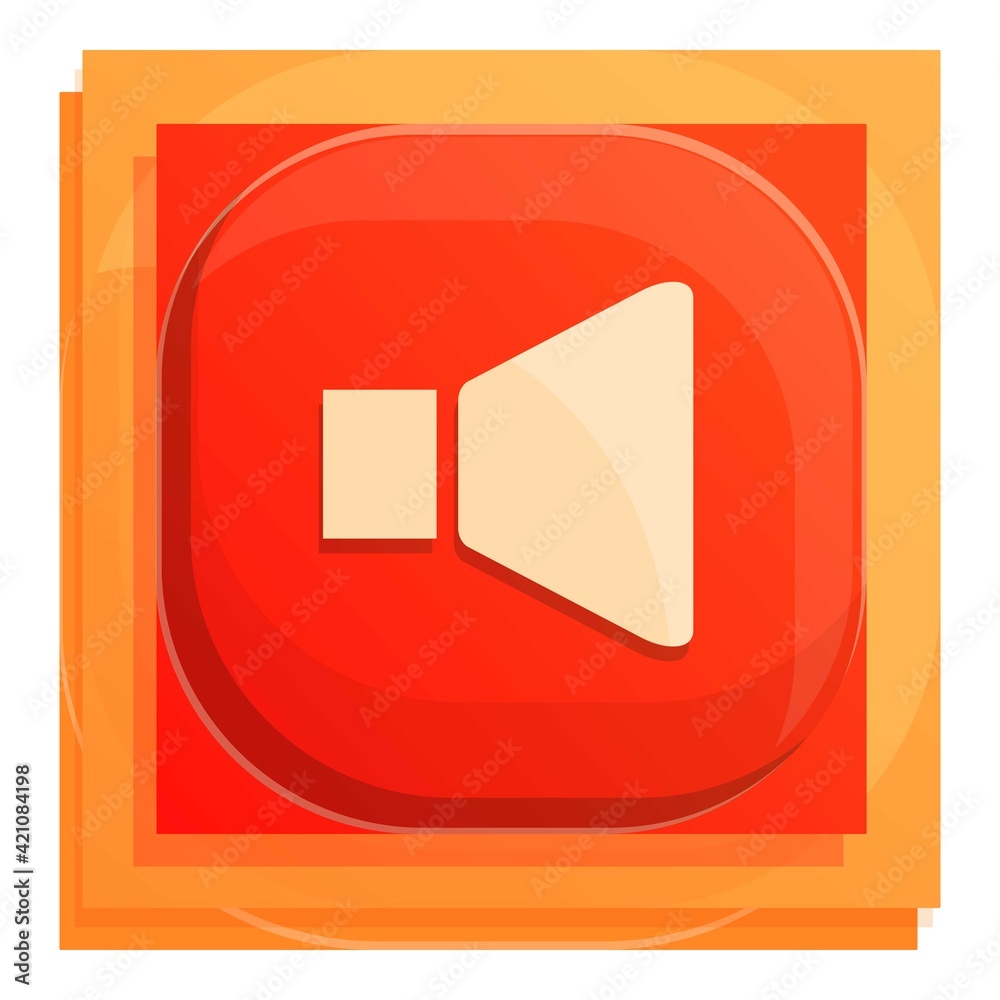 Poster speaker button interface icon. cartoon of speaker button interface vector icon for web design isolat