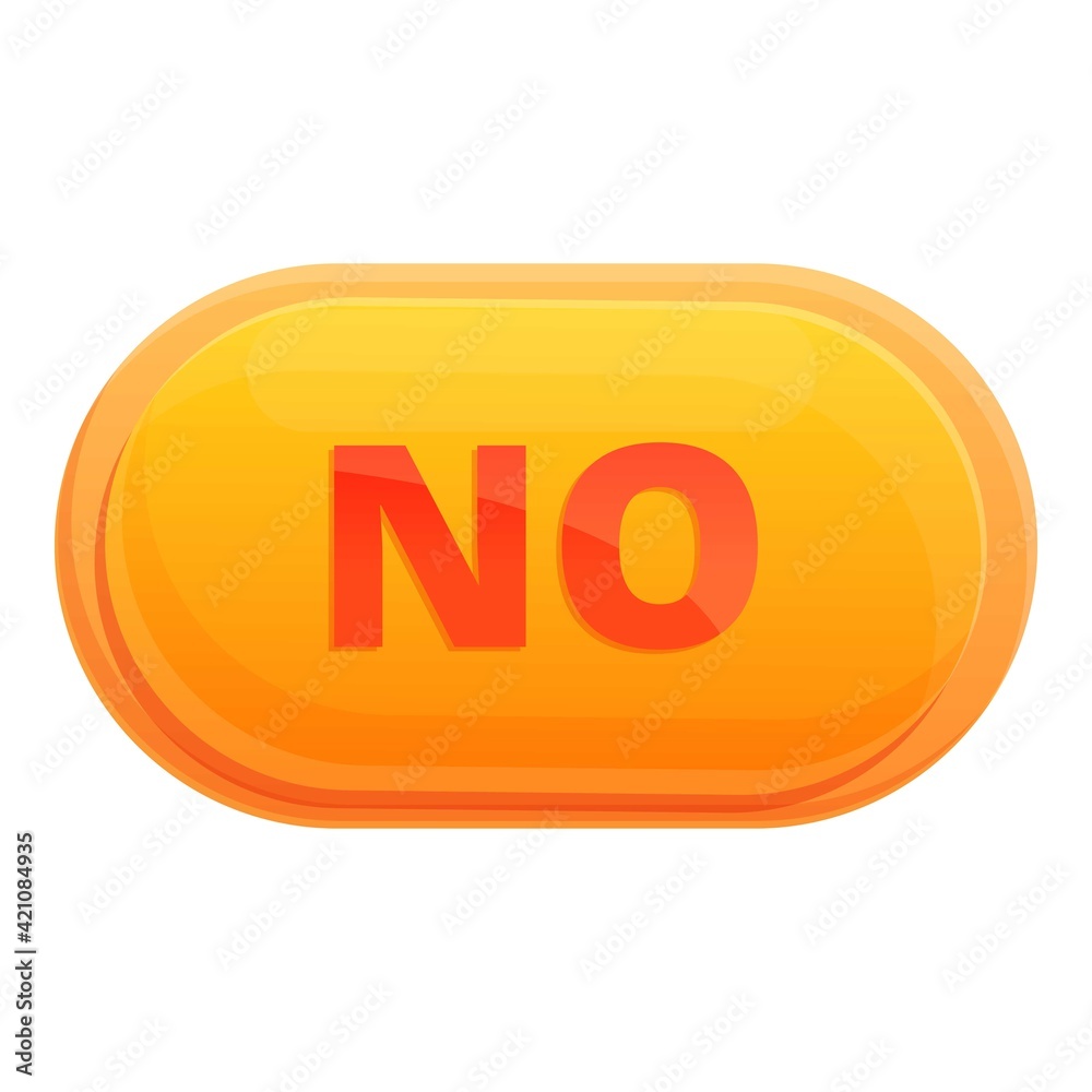 Poster no interface button icon. cartoon of no interface button vector icon for web design isolated on whit