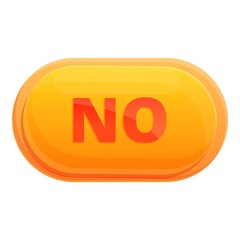 No interface button icon. Cartoon of No interface button vector icon for web design isolated on white background