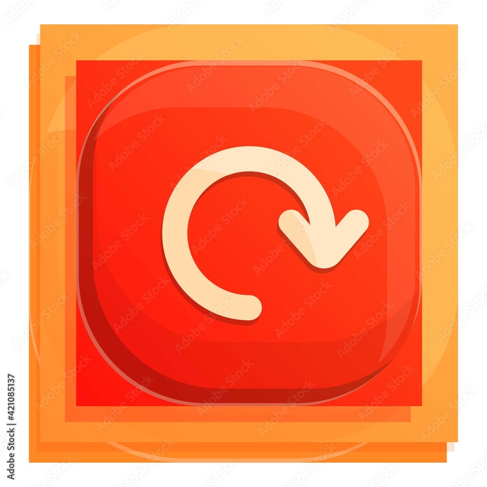 Poster refresh interface button icon. cartoon of refresh interface button vector icon for web design isolat