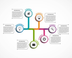 Infographic design organization chart template.