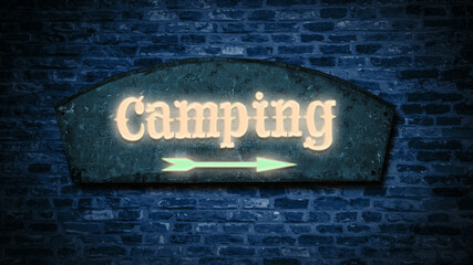 Street Sign to Camping