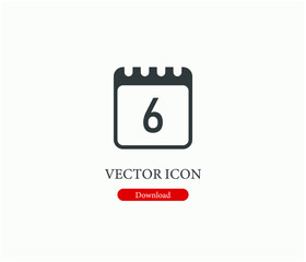 Date vector icon.  Editable stroke. Symbol in Line Art Style for Design, Presentation, Website or Apps Elements. Pixel vector graphics - Vector