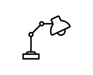 Reading-lamp. Flat web icon or sign isolated on white background. Collection modern trend concept design style vector illustration symbol.