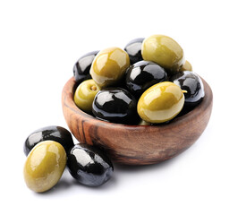 Sweet olives on wooden plate