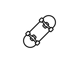 Skateboard icon. Skateboard symbol. Flat design. Stock - Vector illustration.