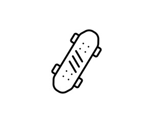 Skateboard icon. Skateboard symbol. Flat design. Stock - Vector illustration.