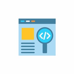 Programming icon in flat style. Flat icon vector