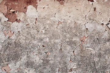 Old whitewashed cracked wall