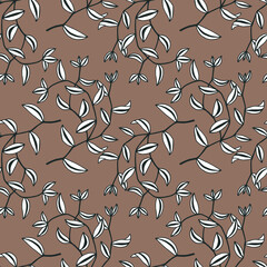 Botanical seamless pattern. Vector stock illustration eps10. 