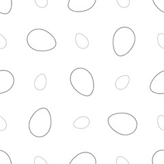 Easter eggs pattern on transparent background,seamless pattern, spring vector background, eggs ornaments