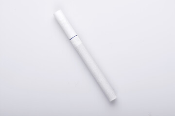 Broken cigarette on white background , World No Tobacco Day Tobacco and lung health concept .