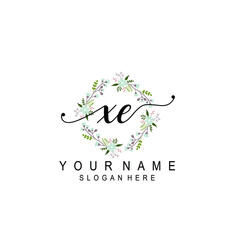 XE beautiful Initial handwriting logo template