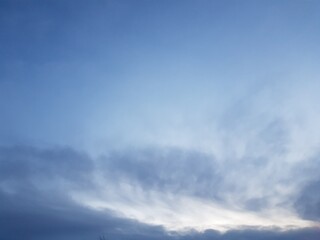 Evening dusk sky