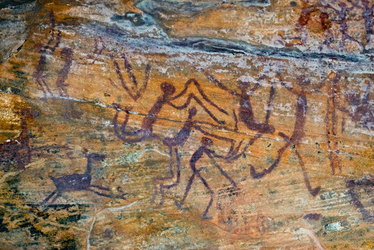Pintura Rupestre Suruba na Toca do Baixão do Perna 4 - Parque Nacional da Serra da Capivara