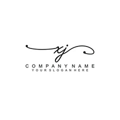 XJ beautiful Initial handwriting logo template