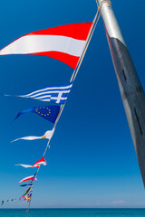 Bandery nad morzem egejskim, Zakynthos, wyspy jońskie. - obrazy, fototapety, plakaty