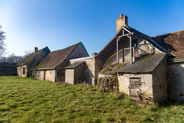 Fototapeta na wymiar Old farm in the Loire Valley Countryside - near Langeais - France