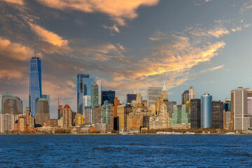 Fototapeta premium View of the skyscrapers in Manhattan, New York, USA