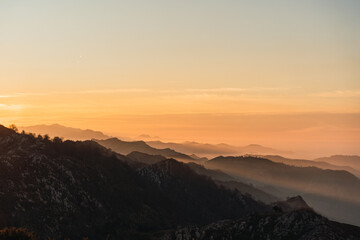 mountains landscape at sunset