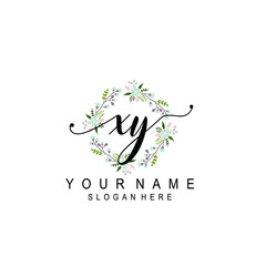 XY beautiful Initial handwriting logo template