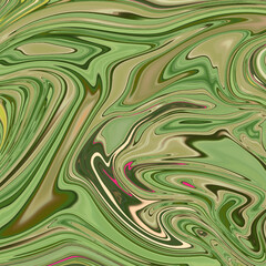 Obraz premium Green modern fluid flow vector geometric abstract dynamic design